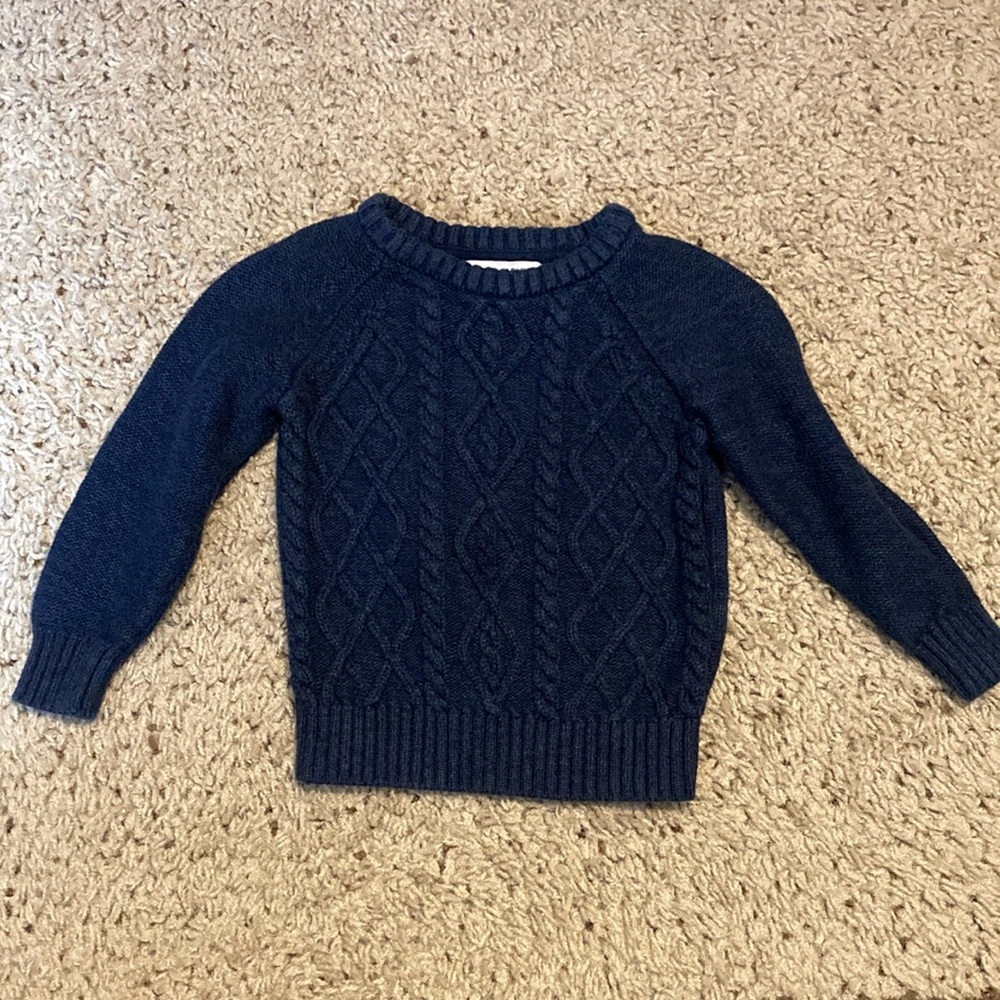Old Navy Navy Blue Cable Knit Pullover Sweater